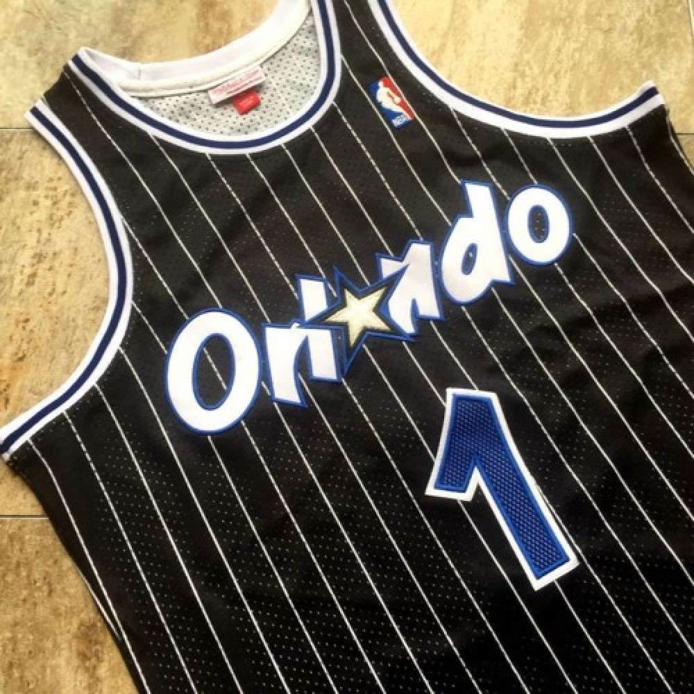 Men's Orlando Magic Tracy McGrady #1 Throwback Black 03-04 Hardwood Classics Jersey-Pro Kit Vault | Brand New 26/27 Sports Jerseys